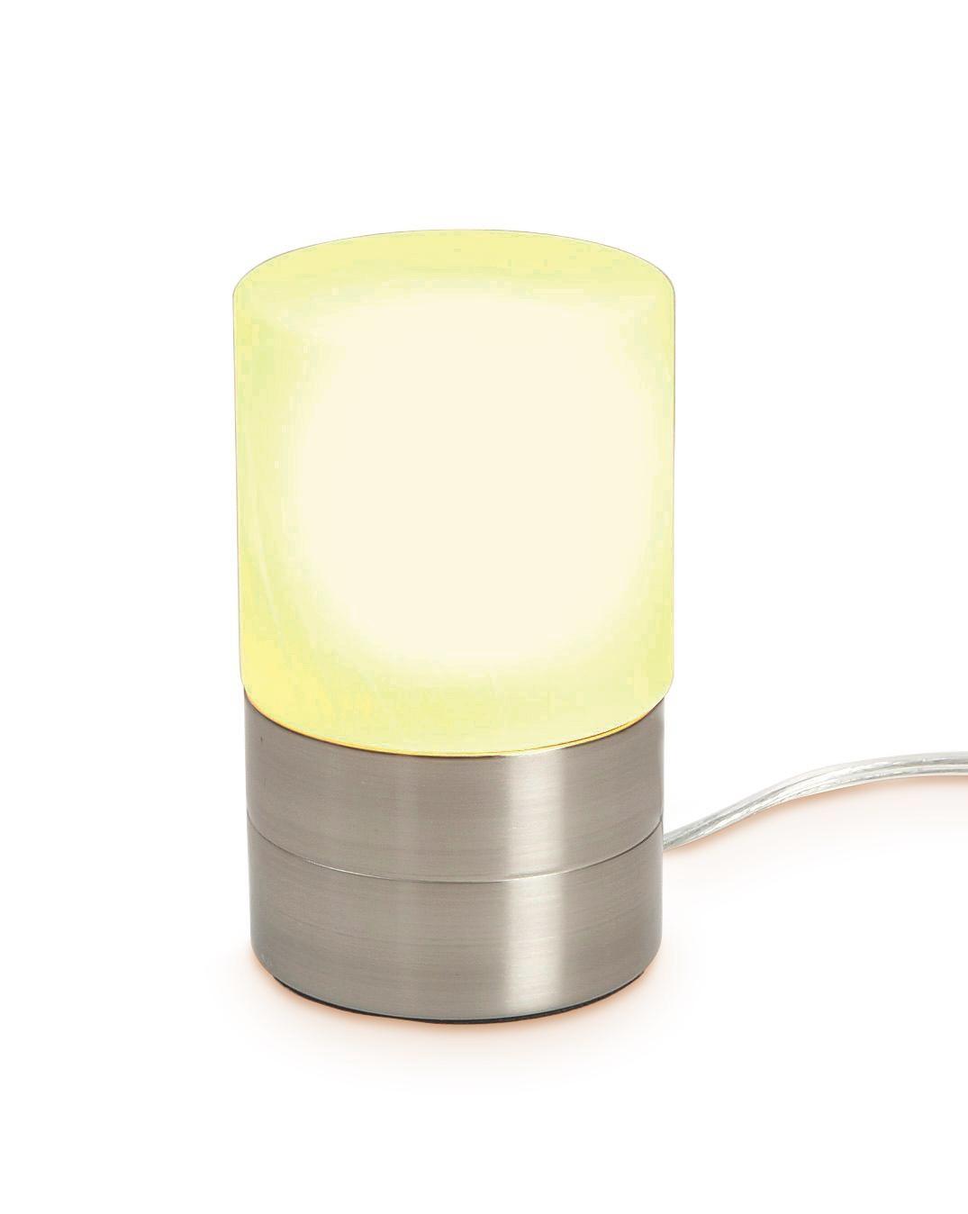 Asztali Lámpa Marion - Nikkel/Fehér, konvencionális, Üveg/Fém (9/14,8cm) - Ombra