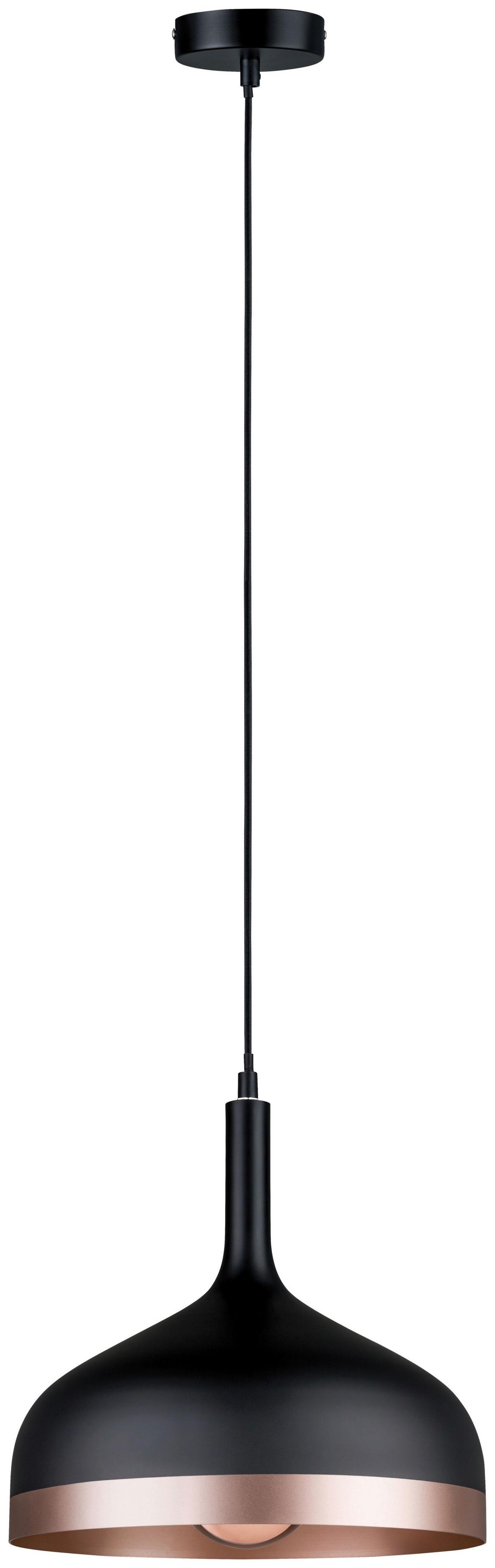 Hängeleuchte Neordic Embla H: 150 cm 1-Flammig, dimmbar - Schwarz, Design, Metall (30/150cm) - Paulmann