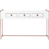 Konsolentisch Elite - Roségold/Weiß, Trend, Glas/Holzwerkstoff (134/40/82cm) - Kare-Design
