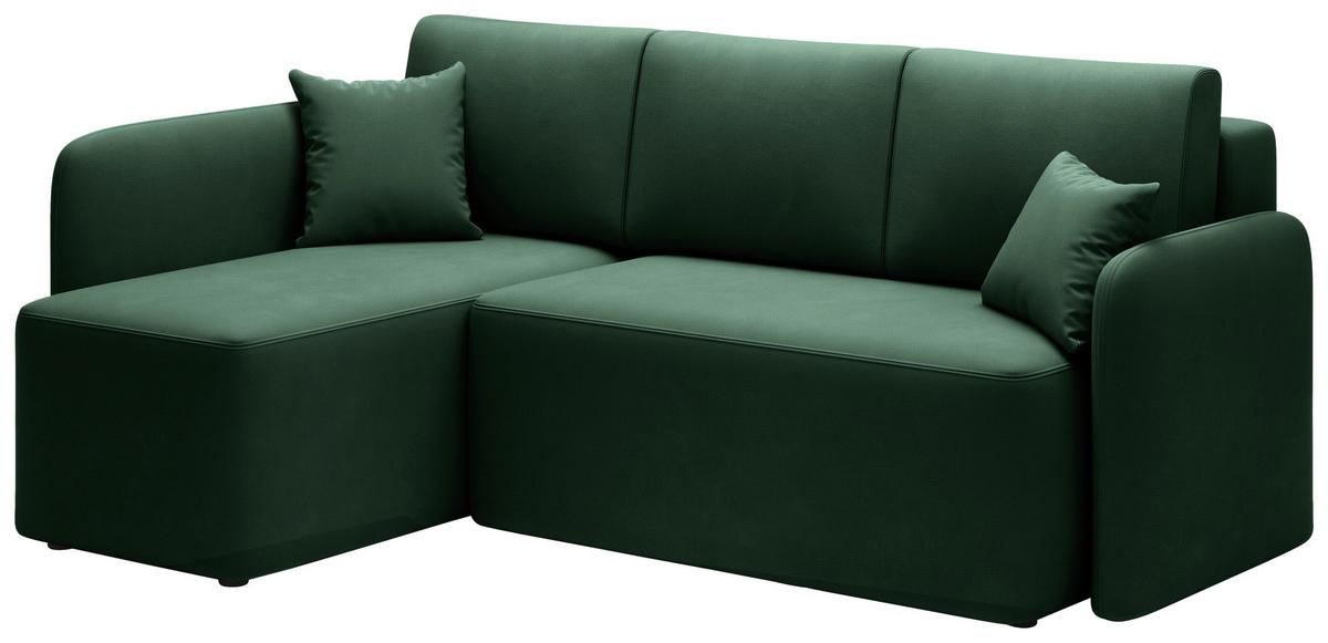 Ecksofa Hadson Grün S: 150x206 Cm - Schwarz/Grün, Design, Textil (150/206cm) - P & B