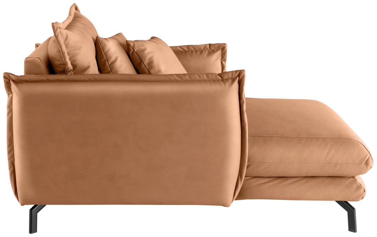 XXL-Sessel Lava Cognac B: 111cm - Cognac/Schwarz, MODERN, Textil (111/101/167cm) - Livetastic