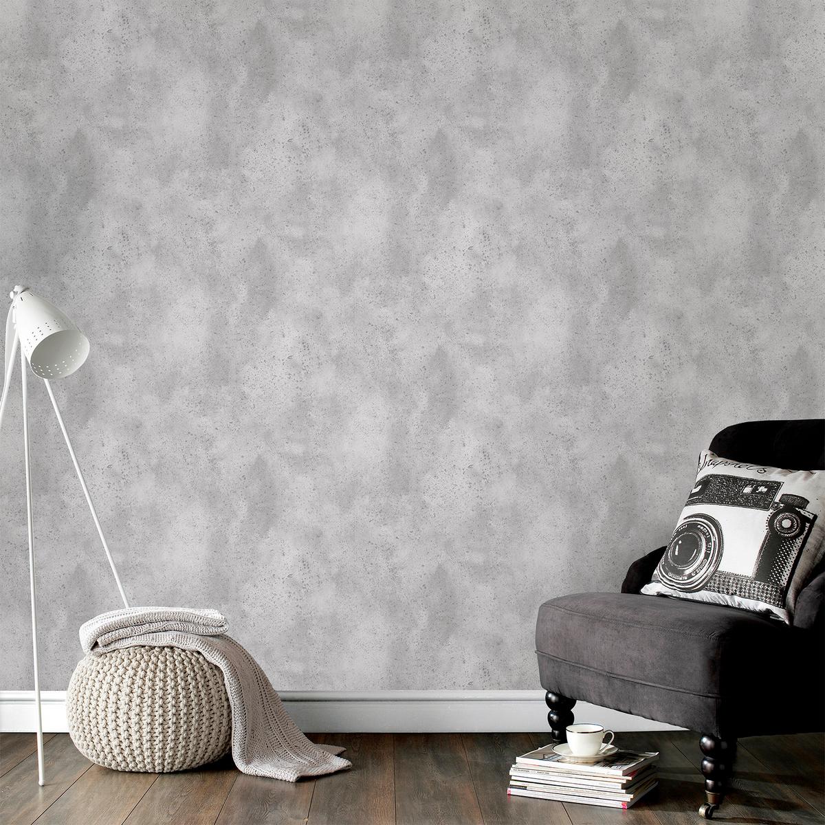 Vliestapete 5643874 - Grau, Basics, Papier/Kunststoff (52/1000cm)