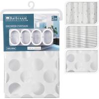 SPRCHOVÝ ZÁVĚS SHOWER CURTAIN - bílá, Basics, plast (180/180cm)