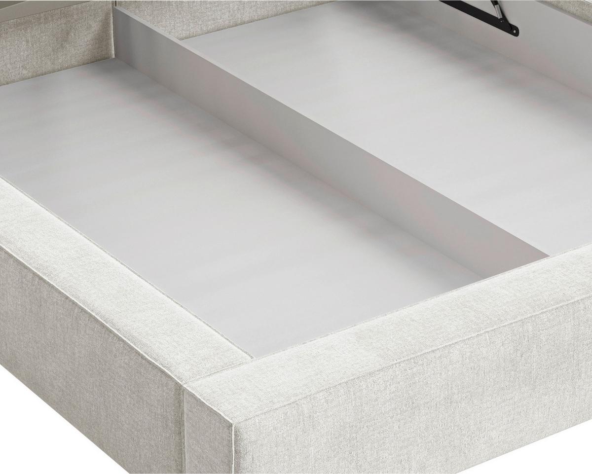 POLSTERBETT Jasmine Creme 180x200cm - Creme/Schwarz, MODERN, Holz/Metall (180/200cm) - MID.YOU