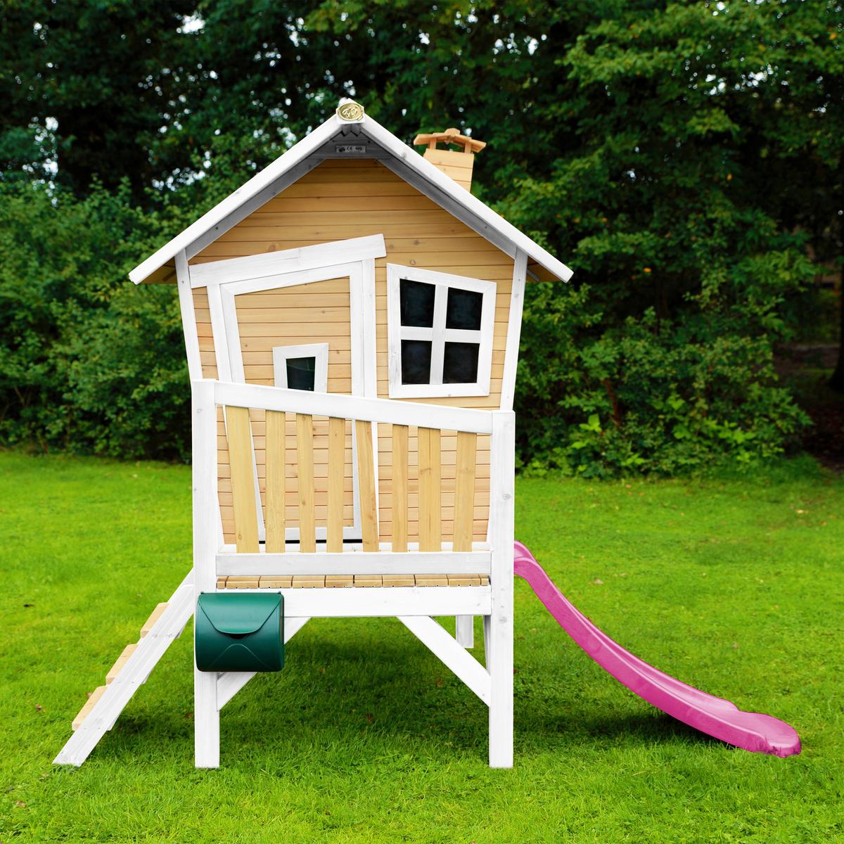 Spielhaus A030.045.41 - Lila/Braun, KONVENTIONELL, Holz/Kunststoff (264/203/177cm) - Ambia Garden