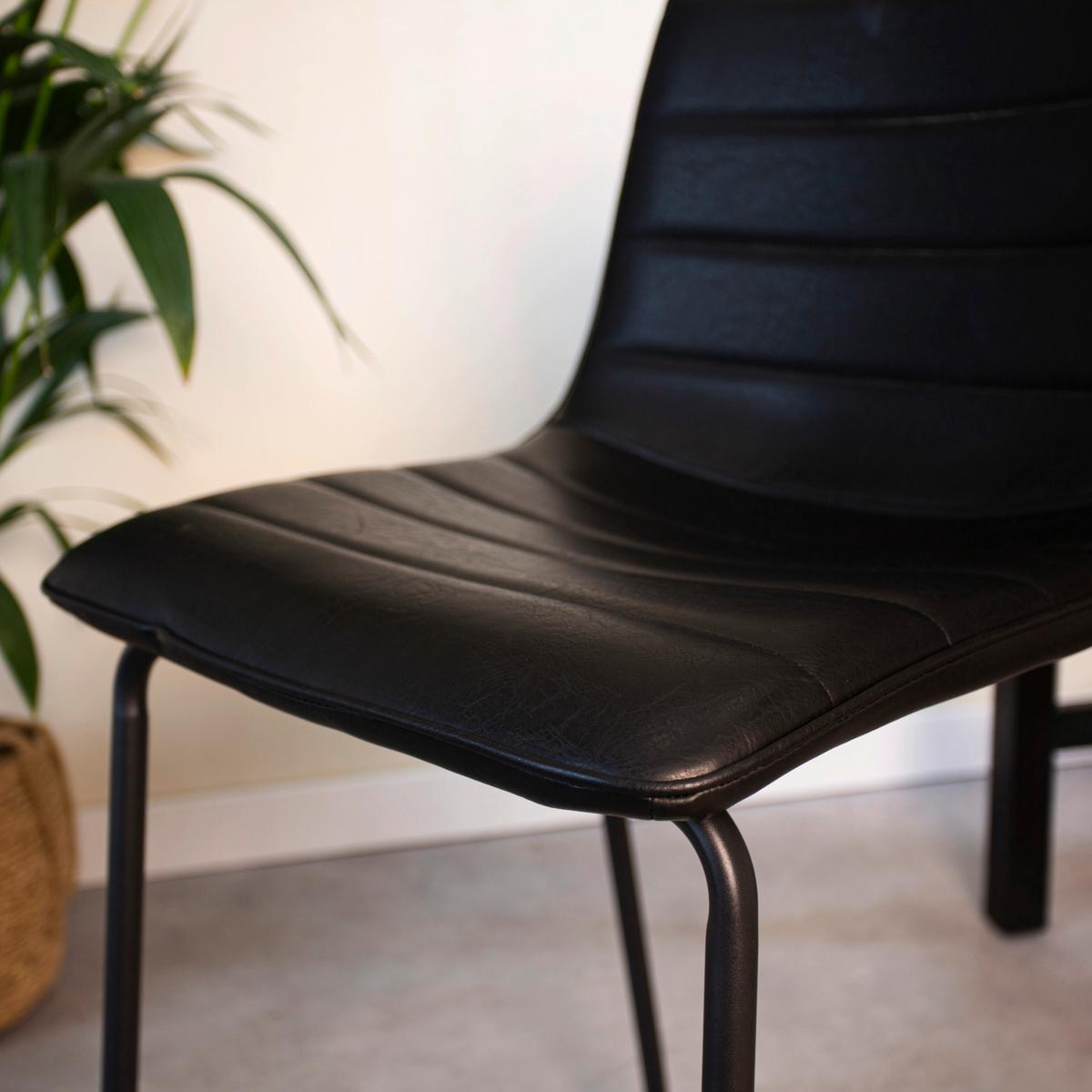 Barhocker-set Milan - Schwarz, KONVENTIONELL, Kunststoff/Textil (49/98/54,5cm) - MID.YOU