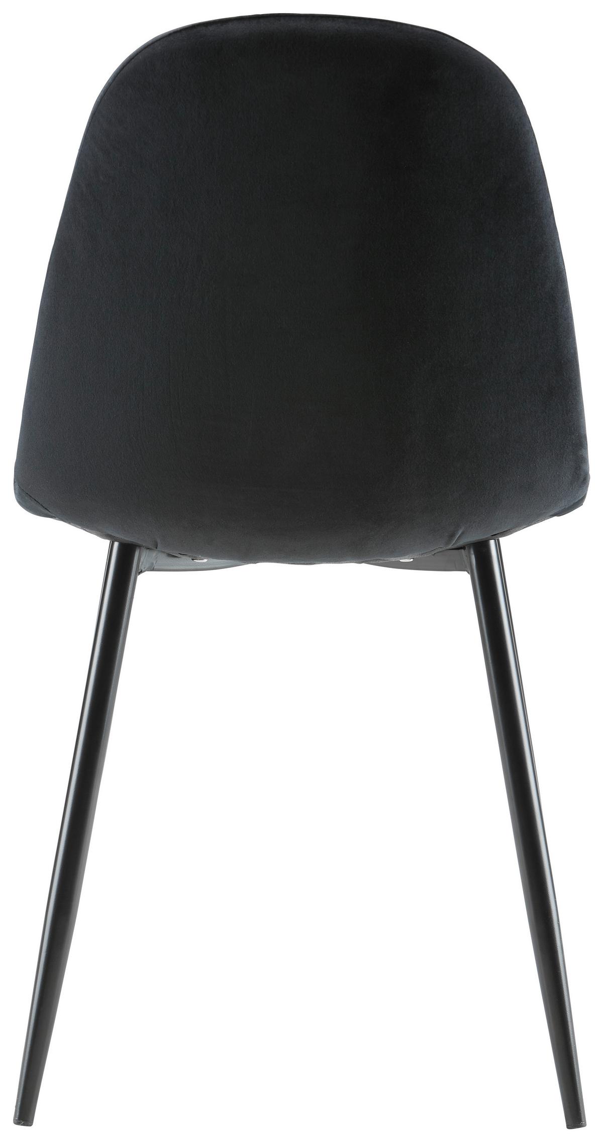 Stolička Lio - čierna, Modern, kov/drevo (43/86/55cm) - Modern Living