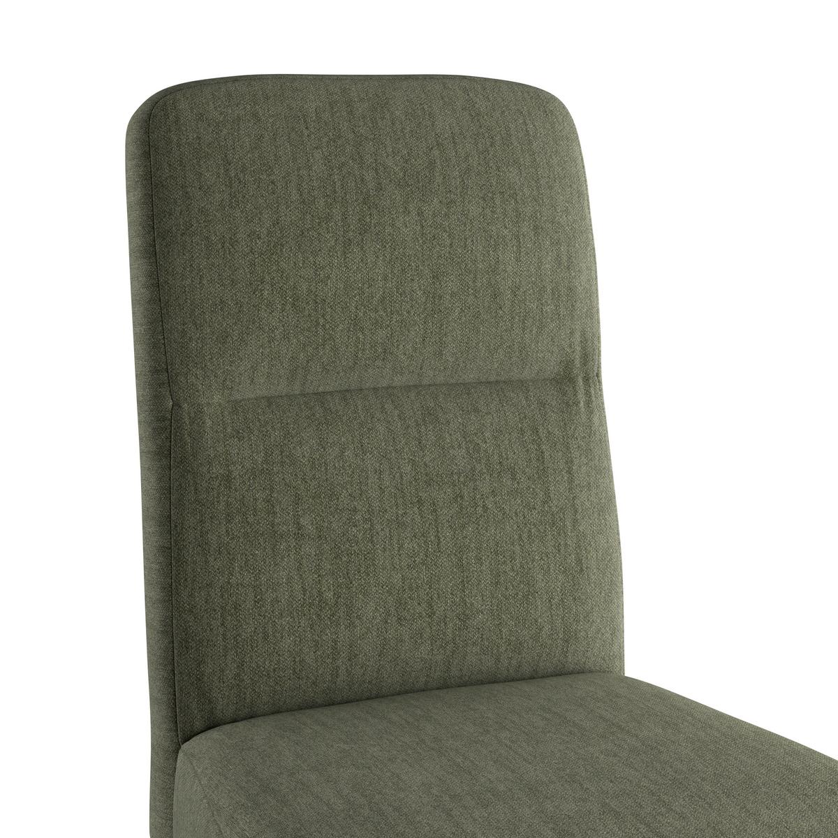 Vierfußstuhl Emma Ii Webstoff Grün, B: 43 Cm - Eichefarben/Grün, KONVENTIONELL, Holz/Textil (43/91/58cm)