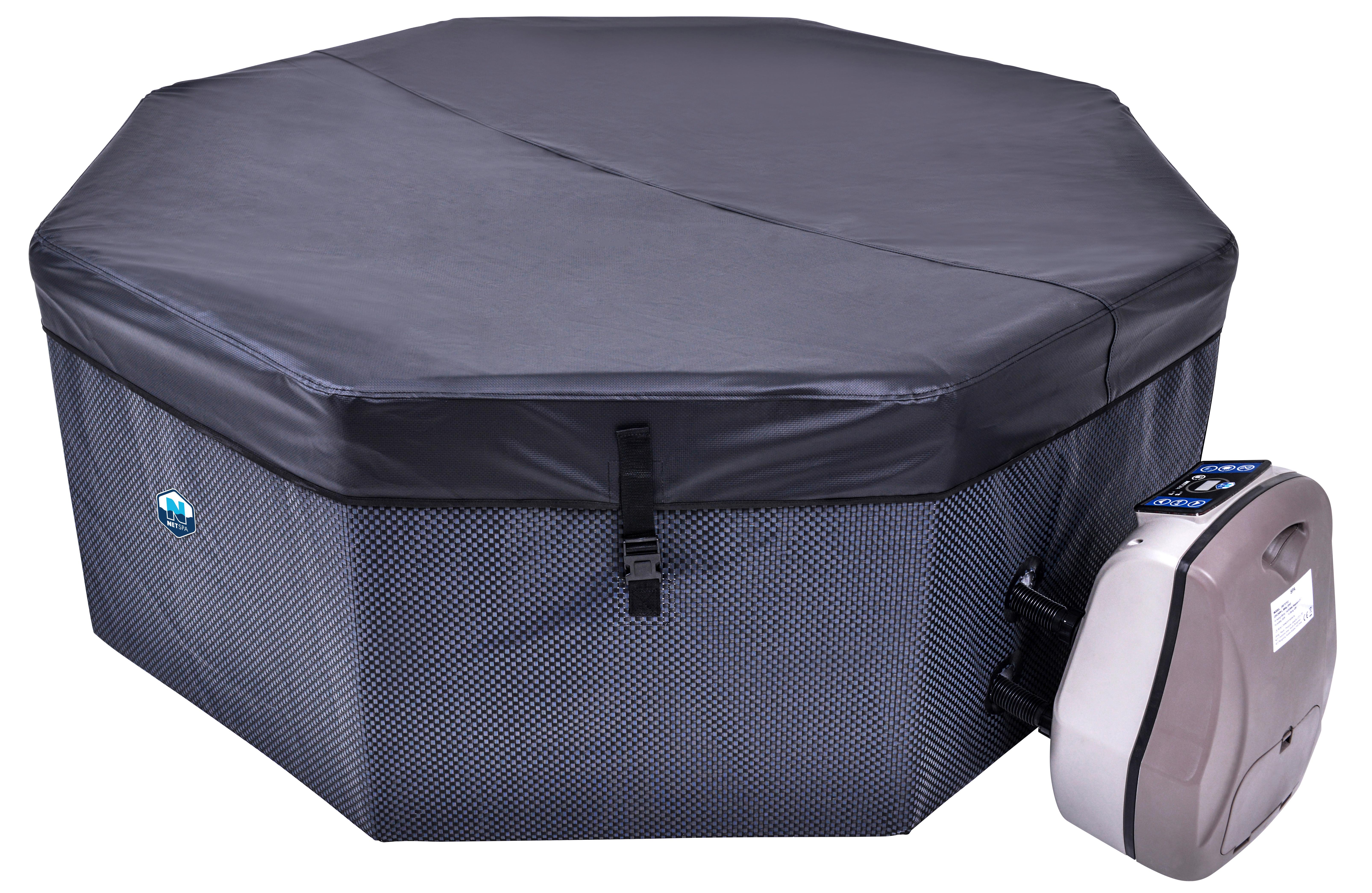 Whirlpools Metall/Kunststoff Netspa Ø 193 X H 73 cm - Schwarz, Basics, Kunststoff/Metall (193/73cm)