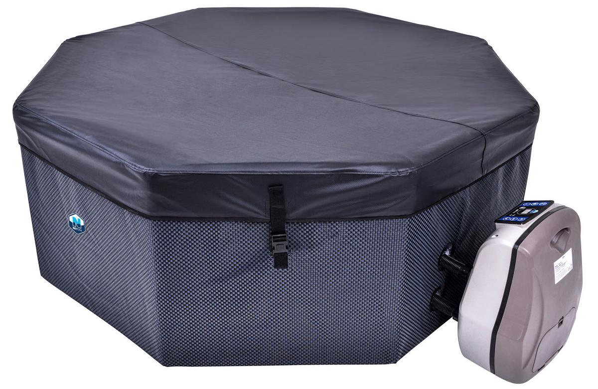 Whirlpools Metall/Kunststoff Netspa Ø 193 X H 73 cm - Schwarz, Basics, Kunststoff/Metall (193/73cm)