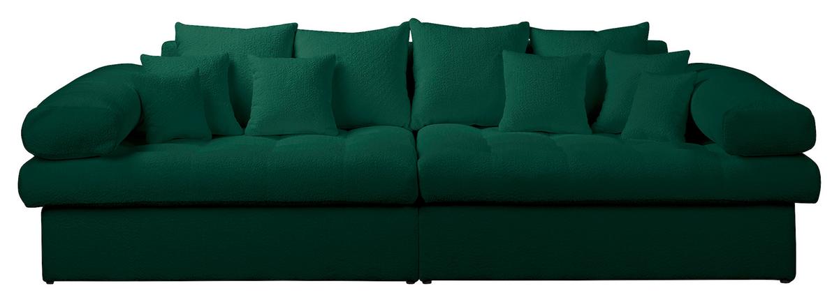 Bigsofa Naomi Grün B: 284 cm - Schwarz/Grün, Design, Textil (284/94/148cm) - Livetastic