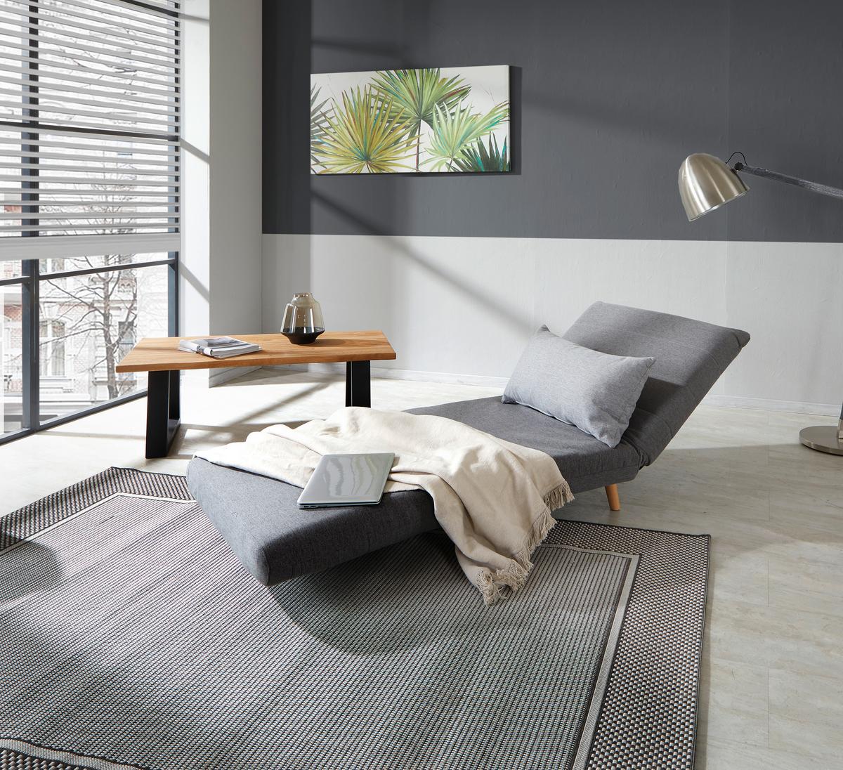 Rozkládací pohovka/křeslo SIMON šedá - šedá/světle šedá, Moderní, dřevo/textil (77/84/91cm) - Ondega