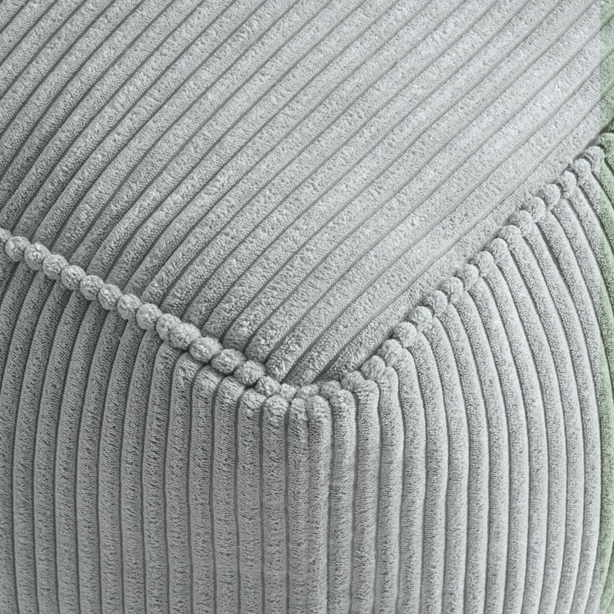 Taburet CAROLINE, šedý manšestr, max. 80 kg - šedá, Moderní, textil (80/38/50cm) - Mömax