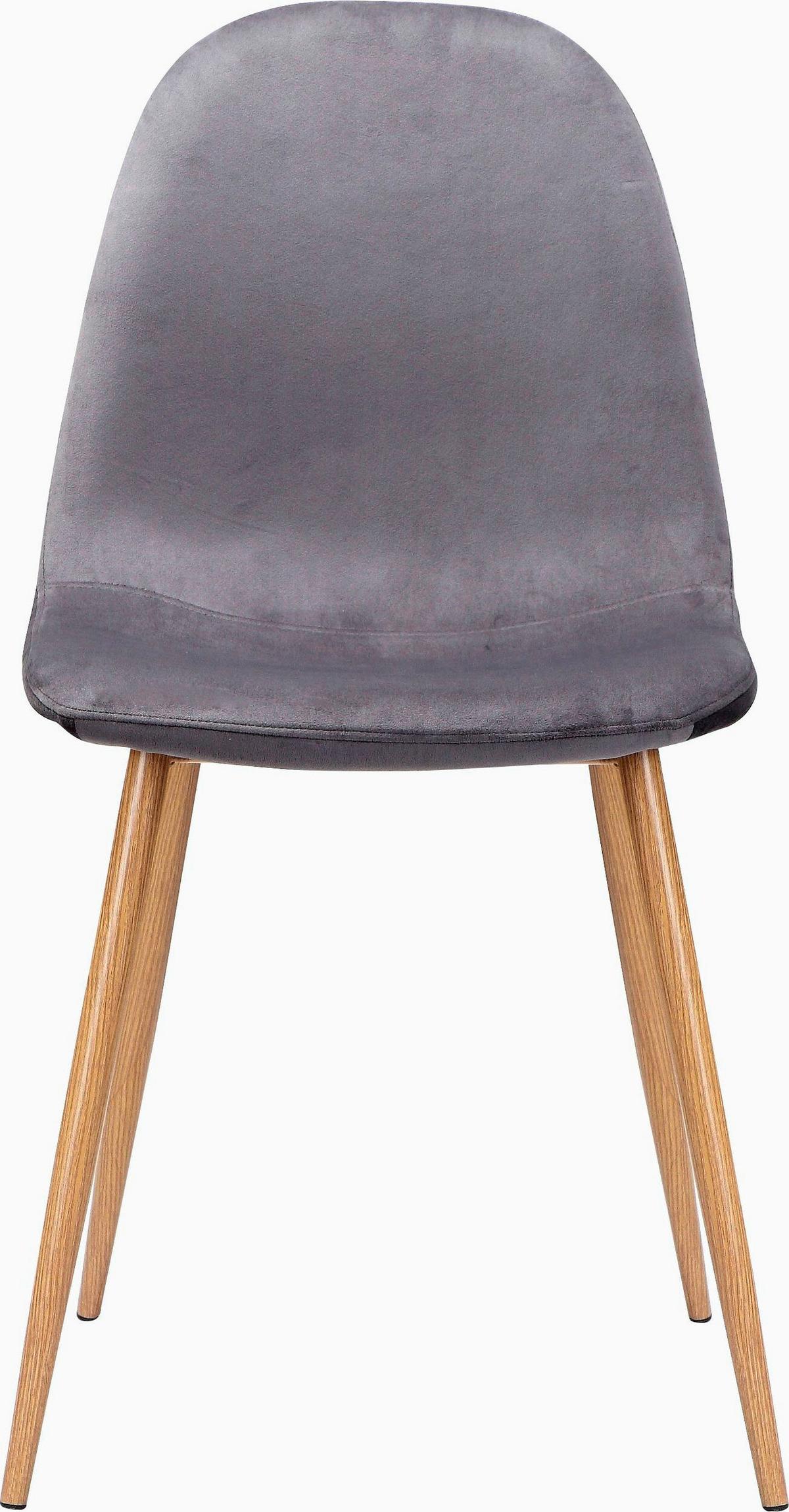 Stuhl-Set Monza Anthrazit/ Eiche Dekor B: 44cm 4--Teilig - Eichefarben/Anthrazit, Design, Textil/Metall (44/87/51cm) - MID.YOU