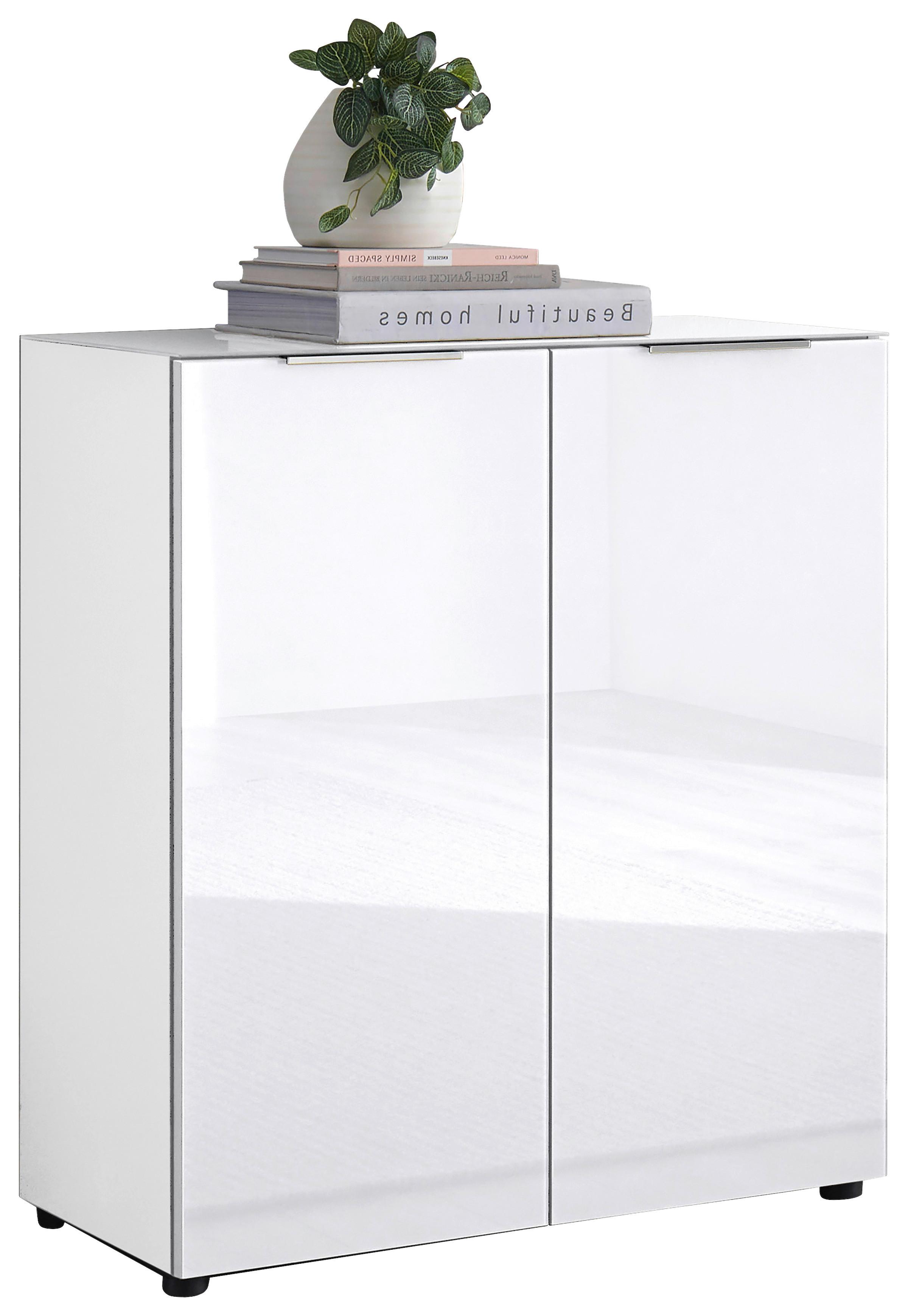 KOMODA SIENA -EXKLUSIV- - čierna/biela, Modern, kov/kompozitné drevo (90/99/40cm) - Mömax