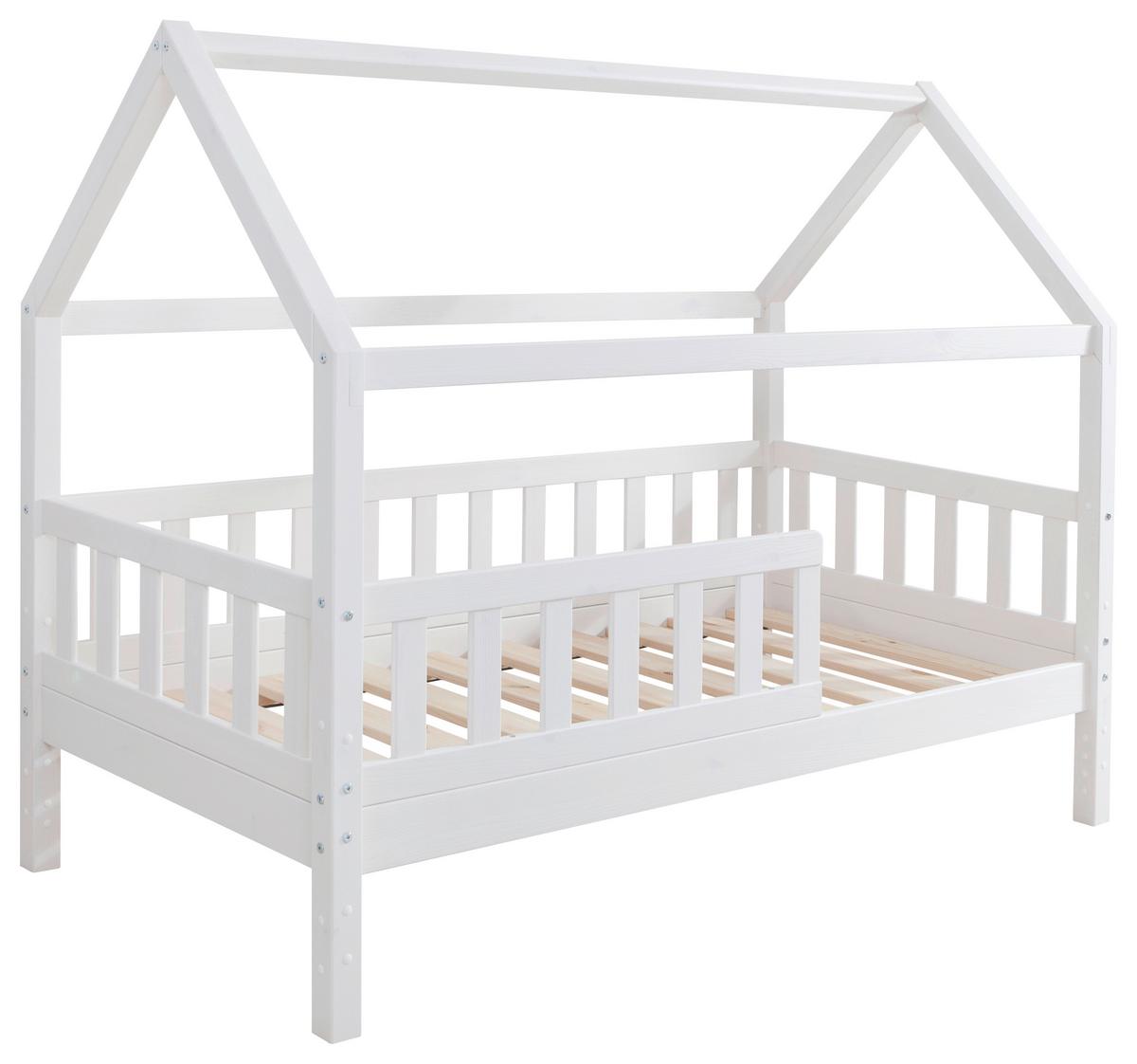 Hausbett Kay - Weiß/Naturfarben, MODERN, Holz/Textil (80/160cm) - MID.YOU