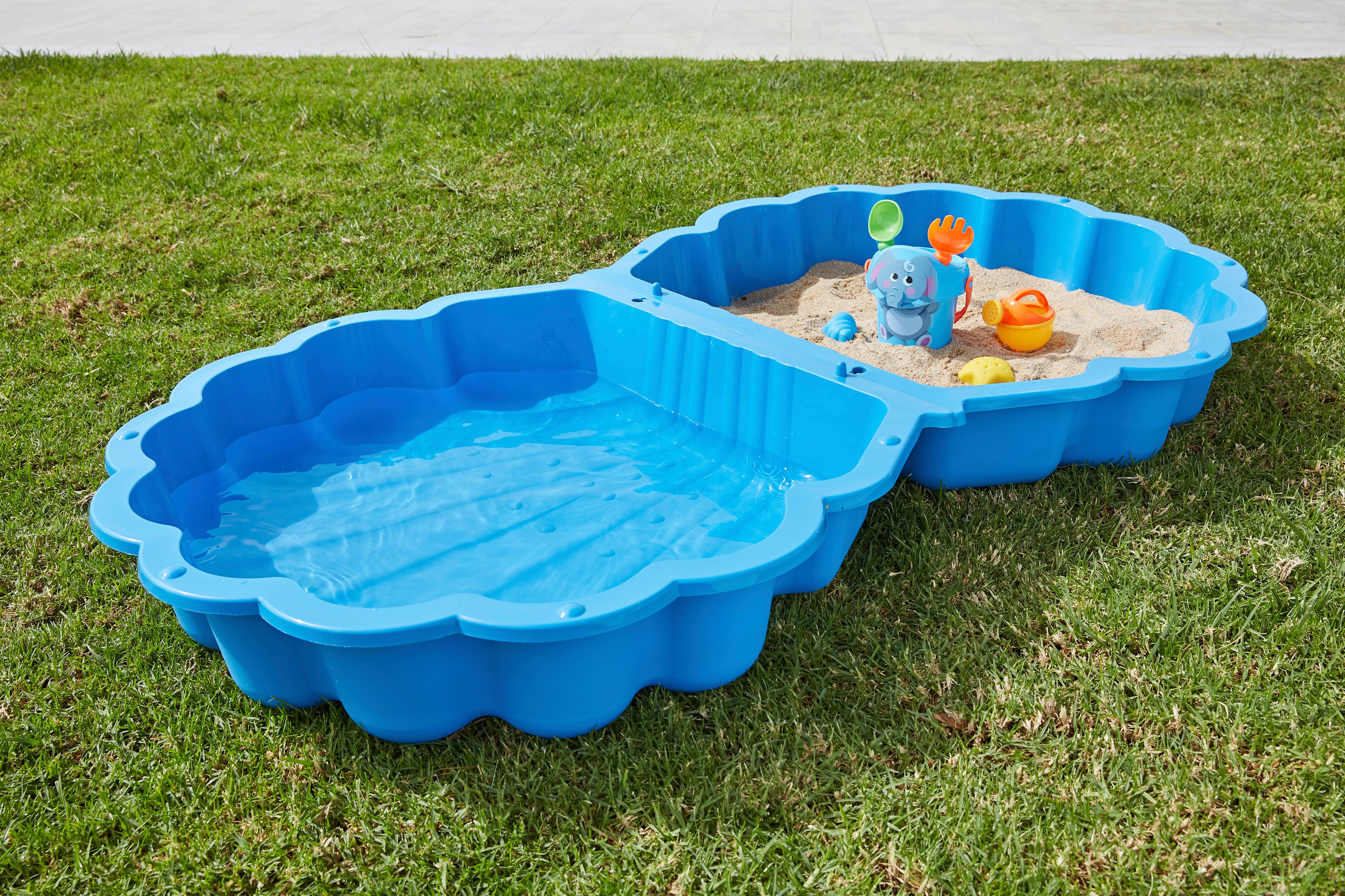 Sand- und Wassermuschel Neptune Blau, 87x79x20 cm - Blau, KONVENTIONELL, Kunststoff (87/79/20cm)