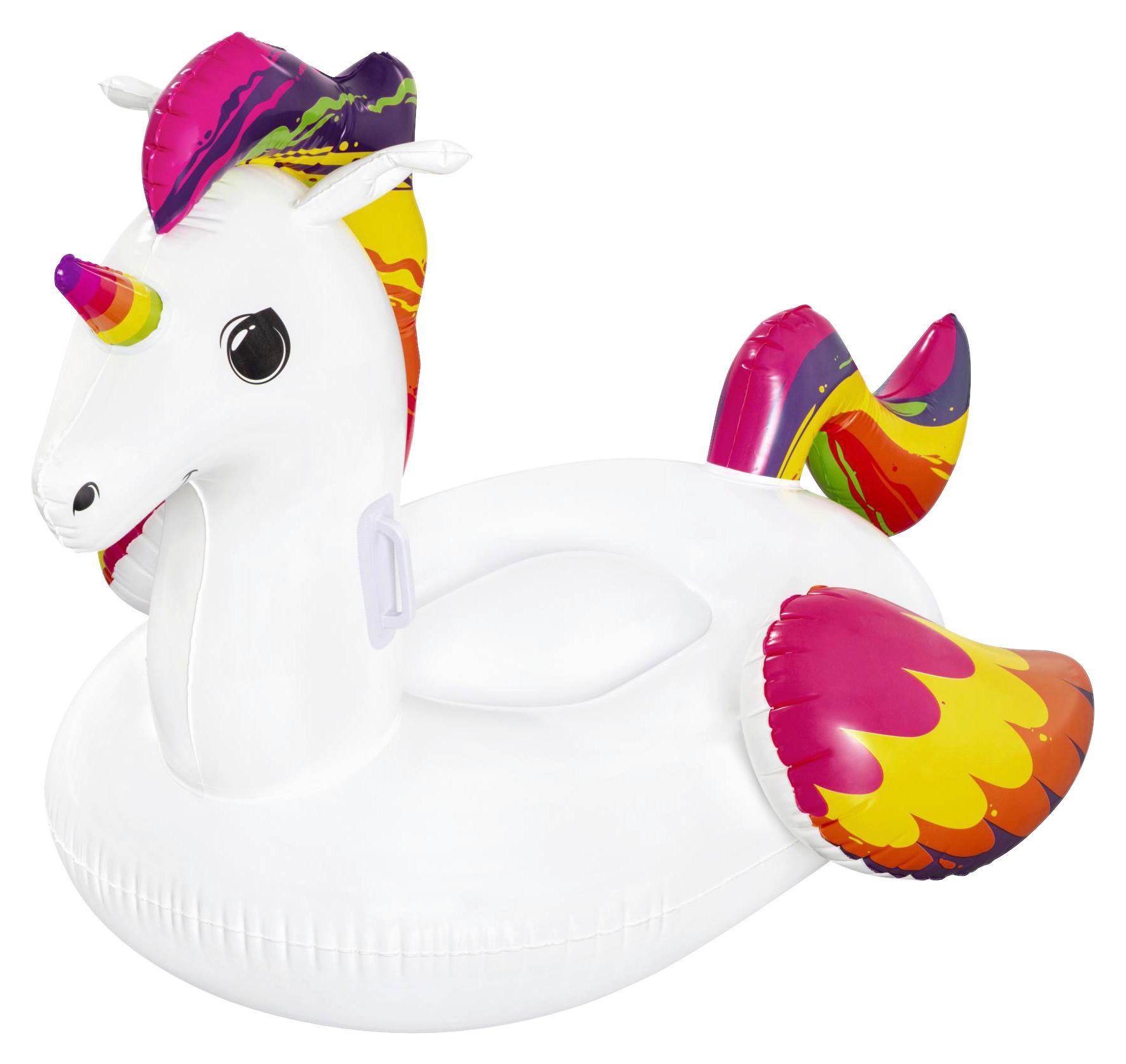Schwimmtier Unicorn B/L: ca. 119/155 cm - Multicolor/Weiß, Basics, Kunststoff (119/155cm) - Bestway
