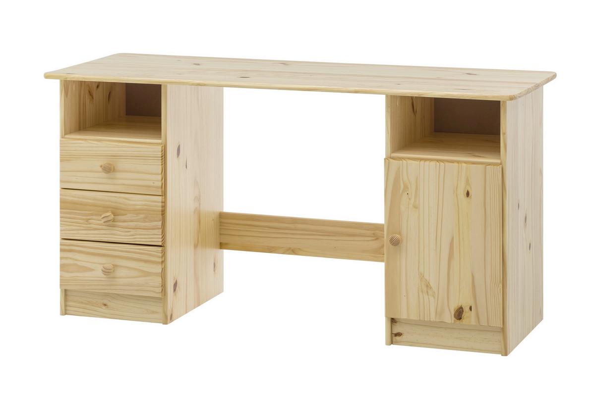 Schreibtisch Naturfarben L: 144cm - Naturfarben, Natur, Holz (144/54/73cm) - Livetastic