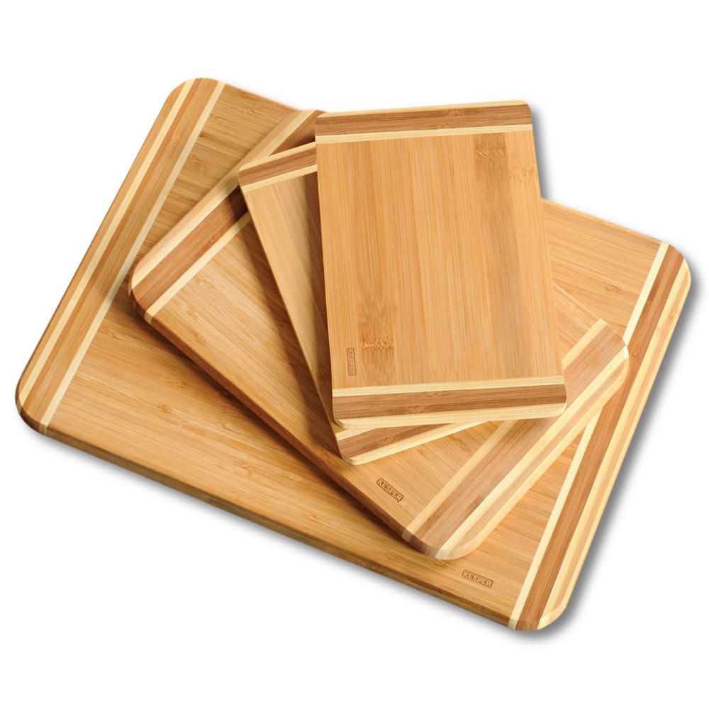 Schneidebrett 4-Er Set - Naturfarben, Basics, Holz (38/1,6/28,5cm) - Kesper