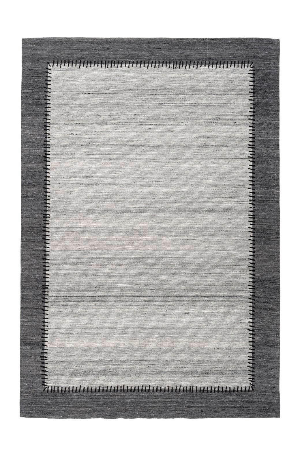 Flachwebteppich Anthrazit /Grau Phoenix 120x170 cm - Anthrazit/Grau, KONVENTIONELL, Textil (120/170cm) - Kayoom