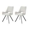 Stuhl-Set Helen Creme B: 56 cm - Creme/Schwarz, MODERN, Textil/Metall (56/91/63cm) - MID.YOU
