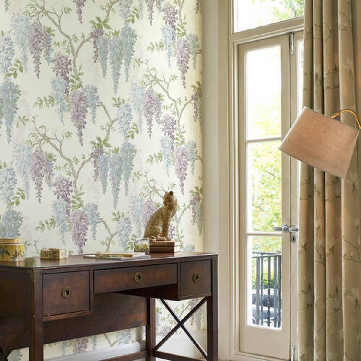 Vliestapete Wisteria Garden - Multicolor, Basics, Papier/Kunststoff (52/1000cm)