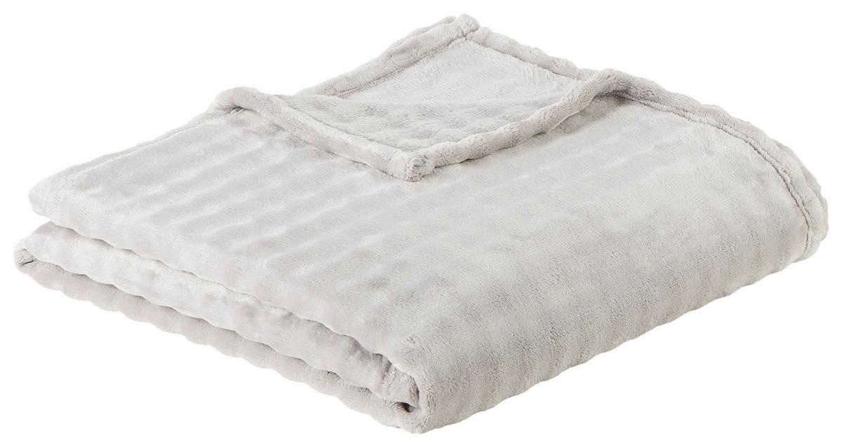 Kuscheldecke Antonia - Silberfarben, MODERN, Textil (150/200cm) - Luca Bessoni