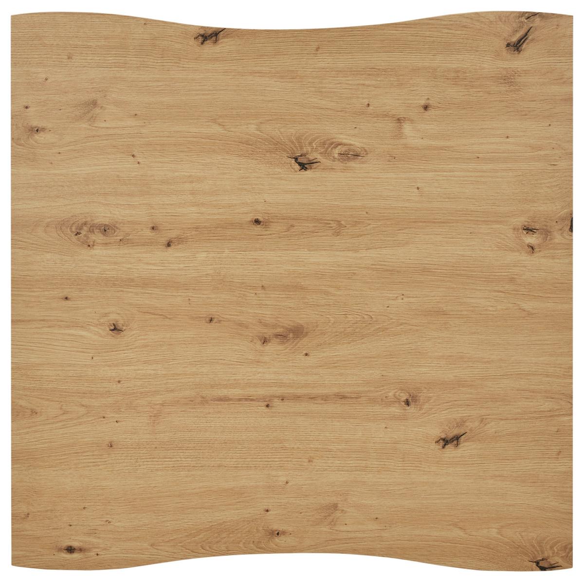 Barový stôl STUARD 80 dub Artisan - čierna/prírodná farba, Modern, kov/kompozitné drevo (80/108/80cm) - Mömax