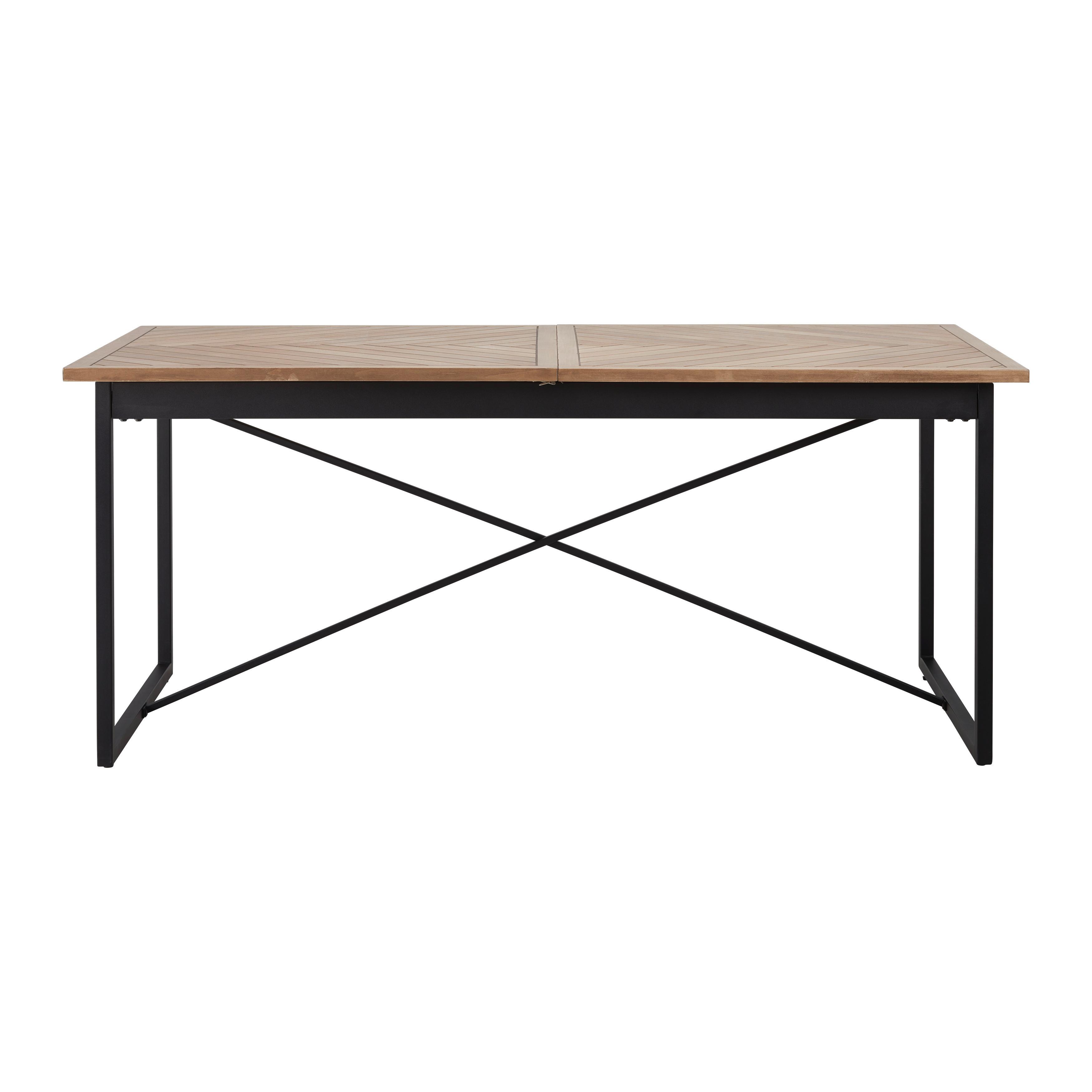 Jídelní Stůl Catalina Barvy Dubu - černá/barvy dubu, Moderní, kov/dřevo (180-240/90/76cm) - Livetastic