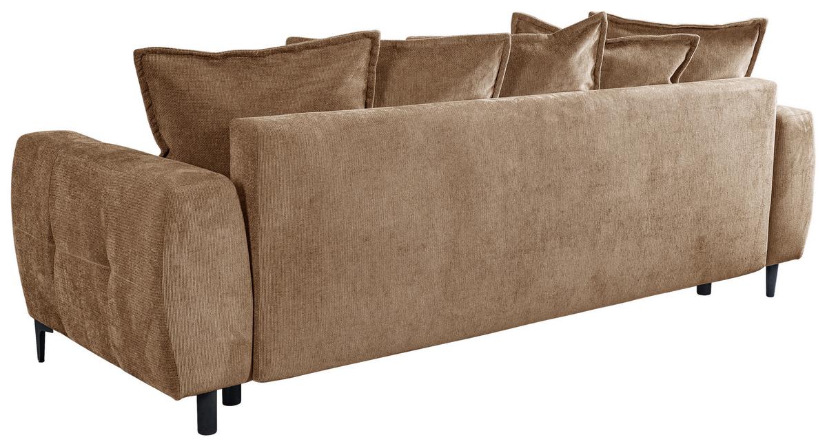 Schlafsofa Weronika, Braun B: 247 Cm - Schwarz/Braun, Design, Holz/Holzwerkstoff (247/94/90cm) - MID.YOU
