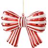Vánoční ozdoba na stromeček FIGURES - bílá/světle červená, kov/textil (13/11/3,5cm) - Mömax