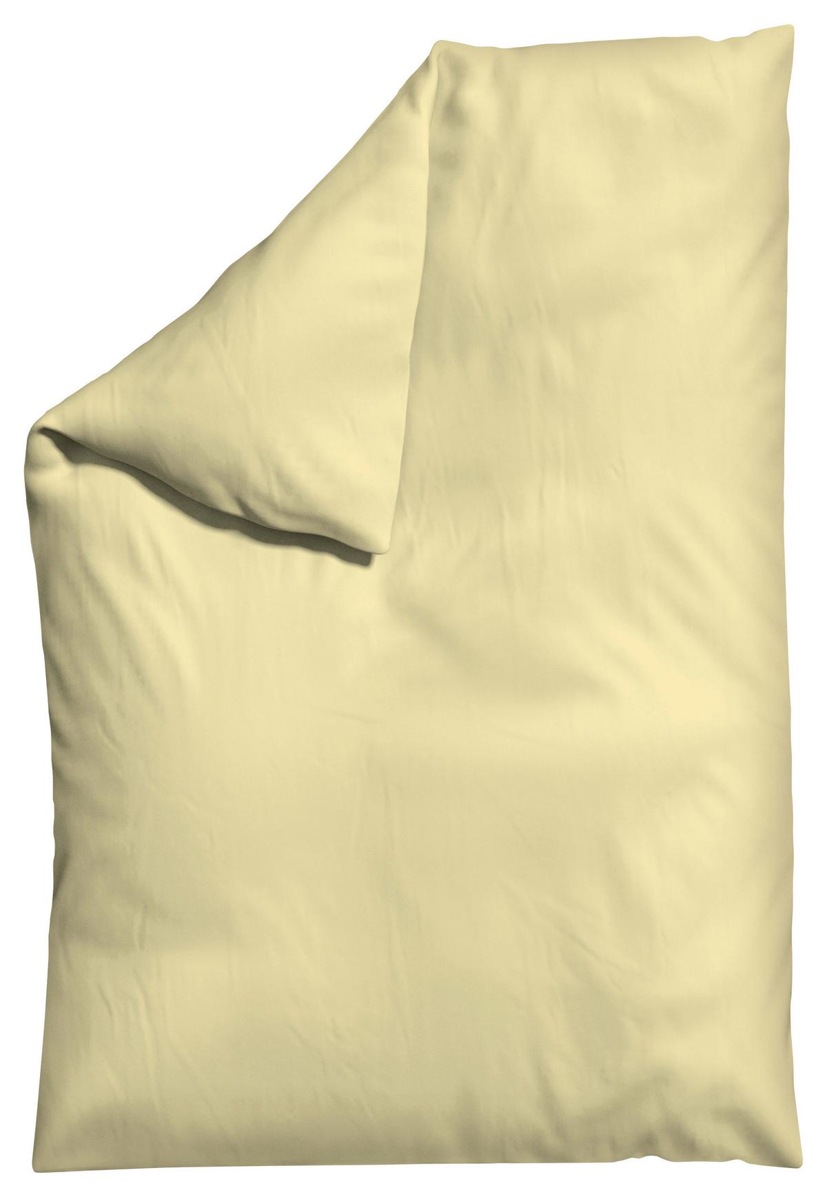 Bettdeckenbezug Woven Satin - Gelb, Basics, Textil (135-140/200cm) - Schlafgut