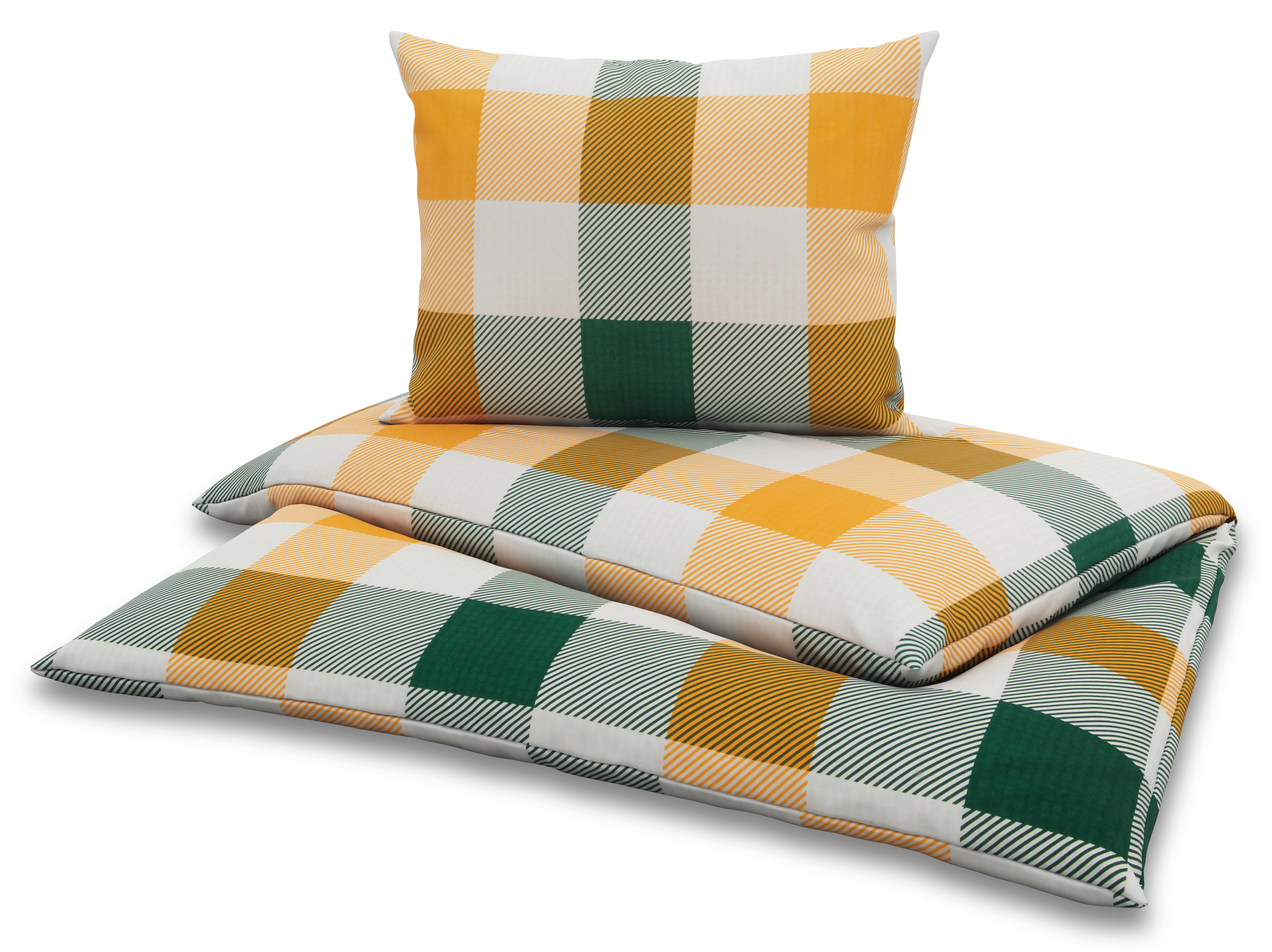 Ágyneműhuzat-garnitúra Evelin/alexia - Sárga/Zöld, modern, Textil - Luca Bessoni