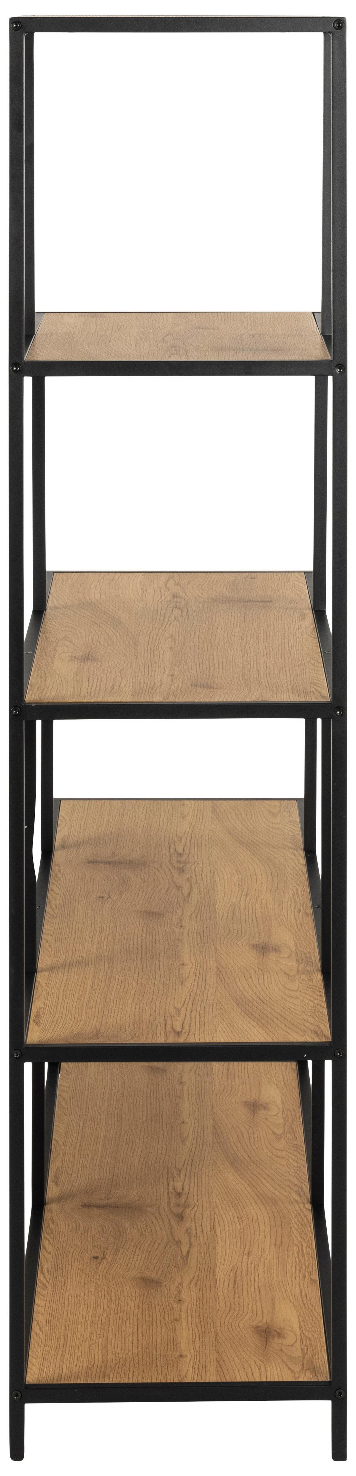 DELIACA STENA SEAFORD - čierna/farba duba, Trend, kov/kompozitné drevo (135/150/35cm)