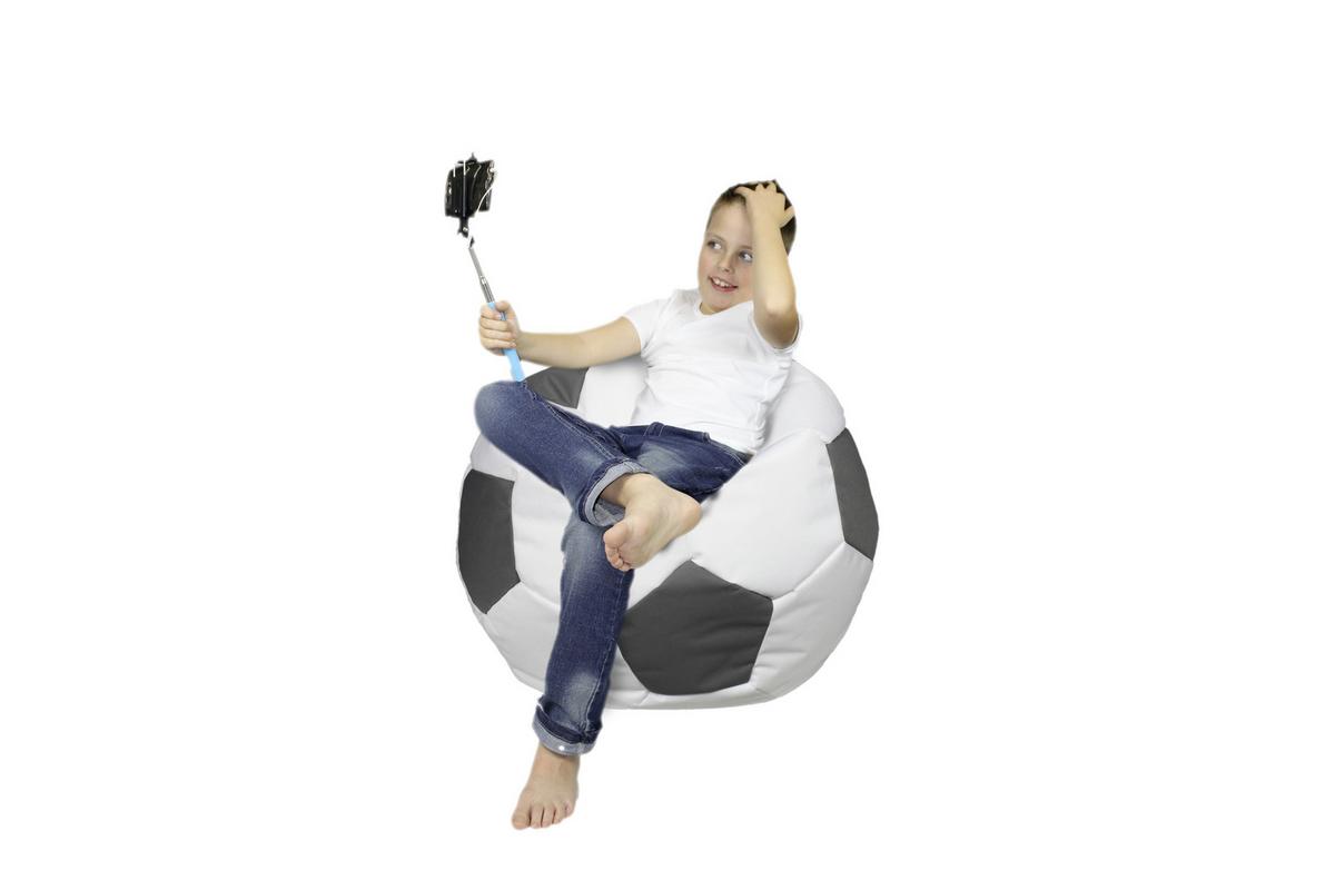 Sedací vak PLAY - šedá/bílá, Basics, textil (78/40cm) - Ondega
