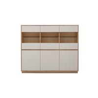Highboard Sonora Kashmir/Eiche B: 164cm - Kaschmir/Eiche Artisan, Design, Glas/Holzwerkstoff (164/138/40cm) - MID.YOU