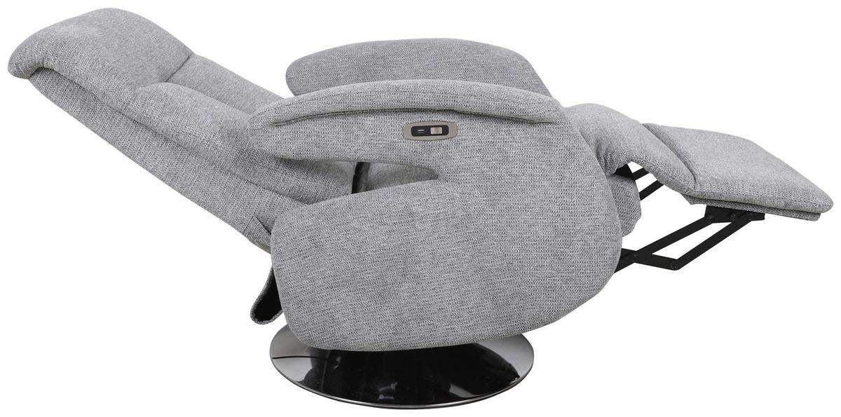 Fernsehsessel Saturn - Chromfarben/Grau, MODERN, Textil/Metall (70/110/159cm)