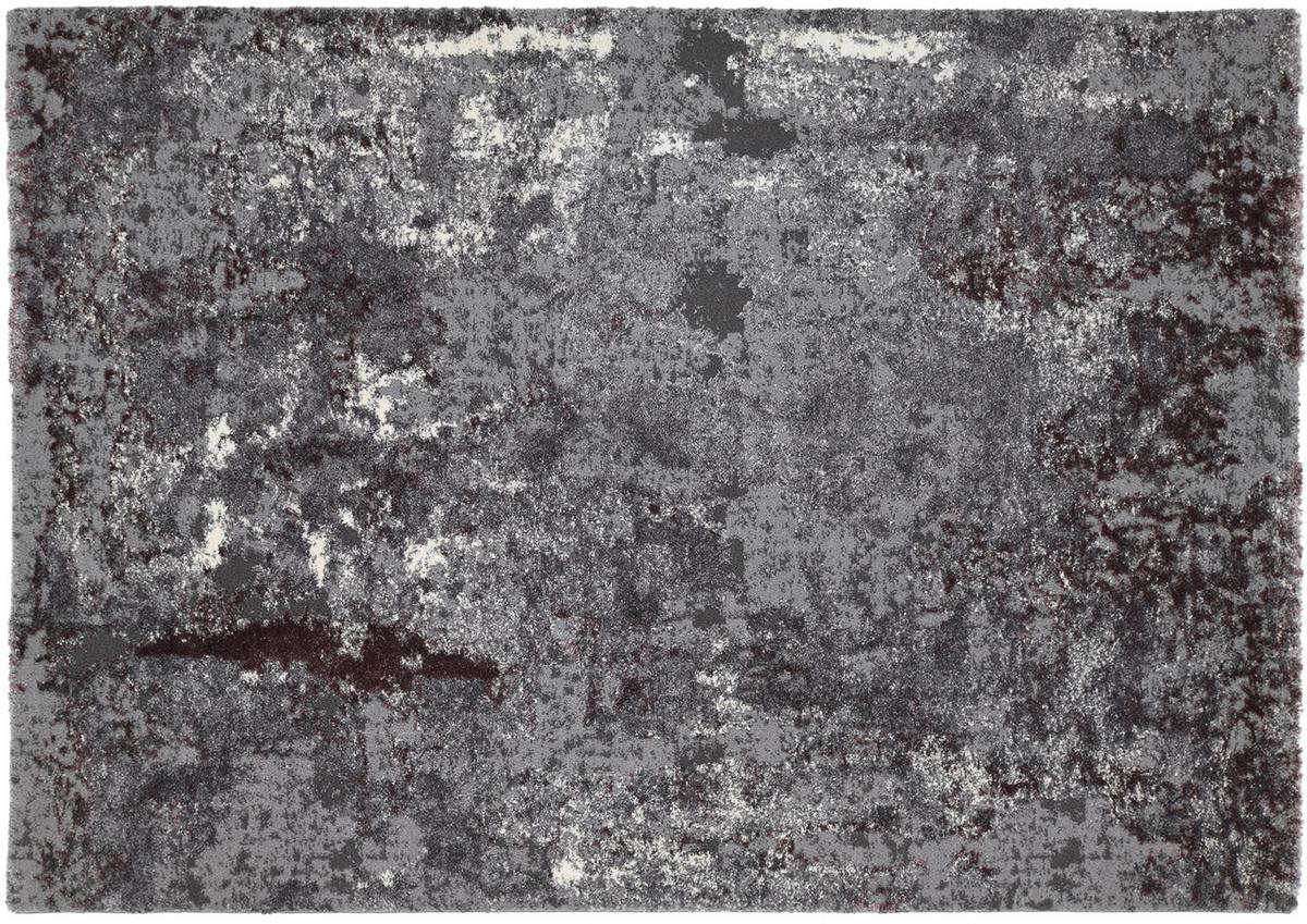 Webteppich Aubergine/Beige Timeline Quantum 65x130 cm - Beige/Aubergine, Design, Textil (65/130cm) - Novel
