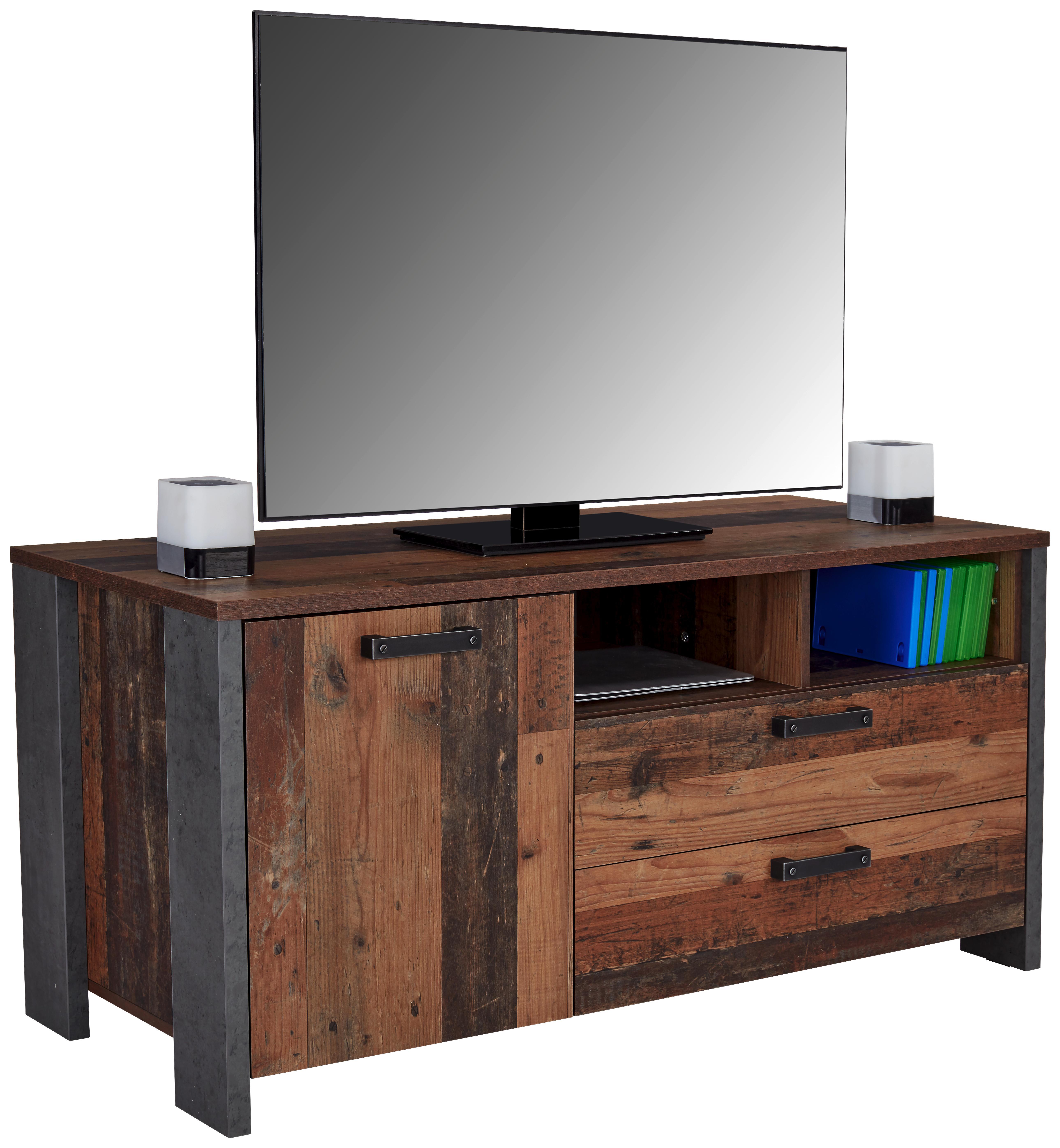 TV-Element Clif - Dunkelgrau, MODERN, Holzwerkstoff/Kunststoff (142/64/52cm)