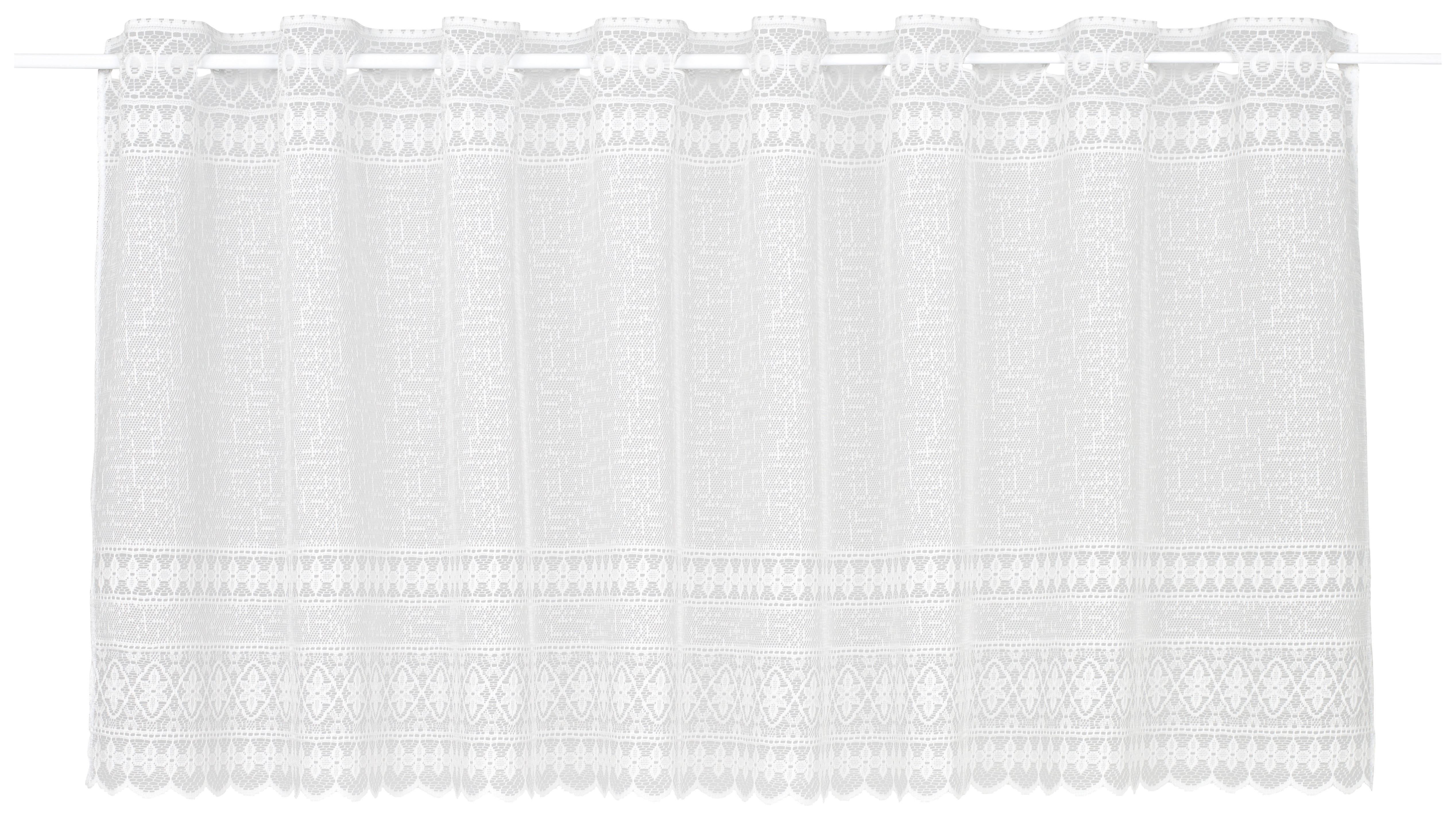 Záclona Krátká Theresa, 145/50cm, Bílá - bílá, textil (145/50cm) - Modern Living