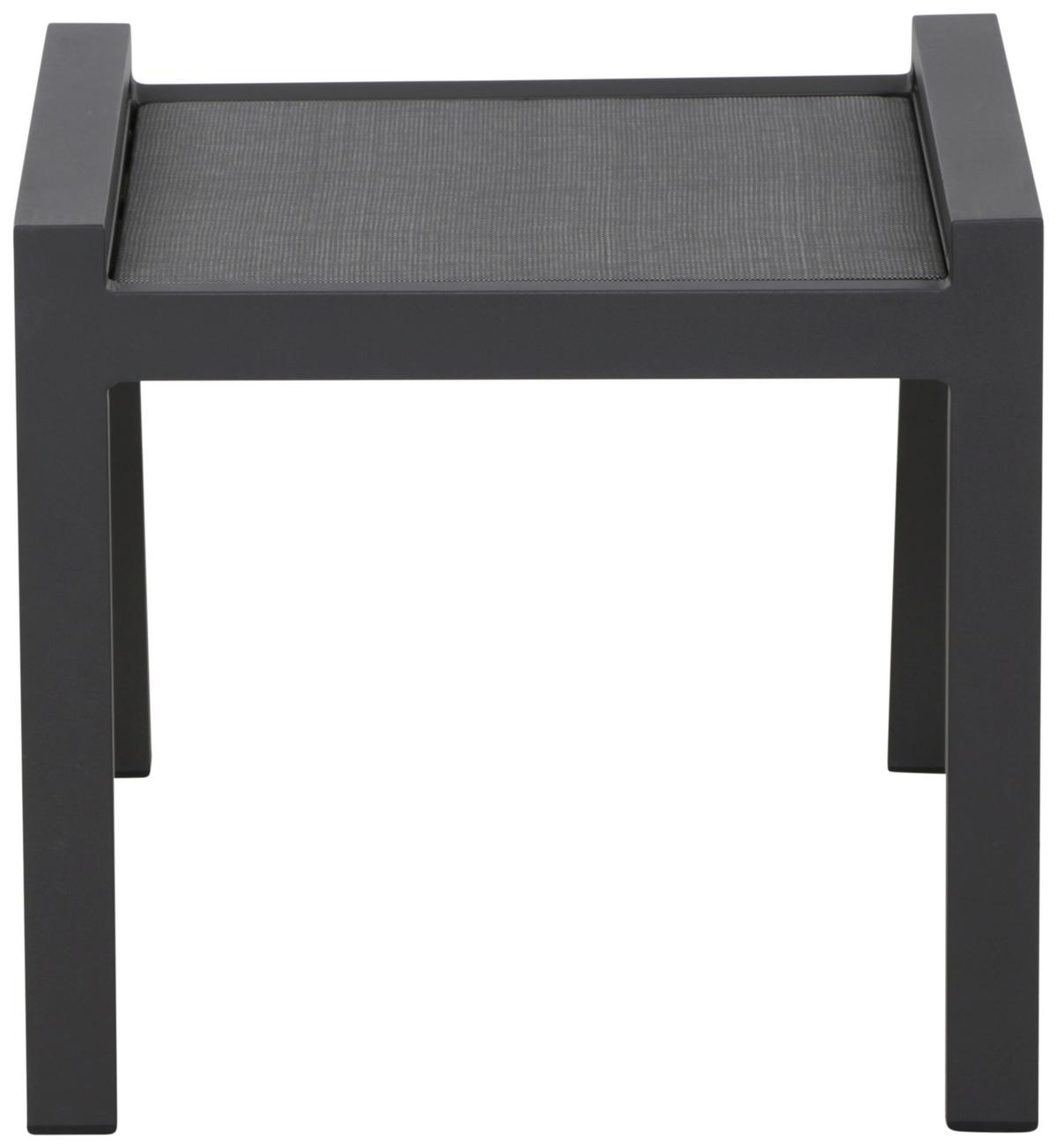 Gartenhocker Metall/Kunststoff Anthrazit Stapelbar/Wetterfest - Anthrazit, MODERN, Kunststoff/Metall (58/46,5/50cm) - Siena Garden