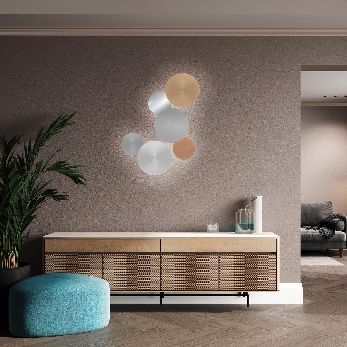 Akku-Wandleuchte Akku Punuta 8153-17 - Chromfarben, Design, Kunststoff/Metall (25/6,5/25cm) - Paul Neuhaus