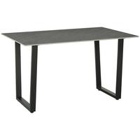 Esstisch Emin Keramik Grau, B: 140 Cm - Anthrazit/Schwarz, KONVENTIONELL, Stein/Metall (140/90/76cm) - MID.YOU