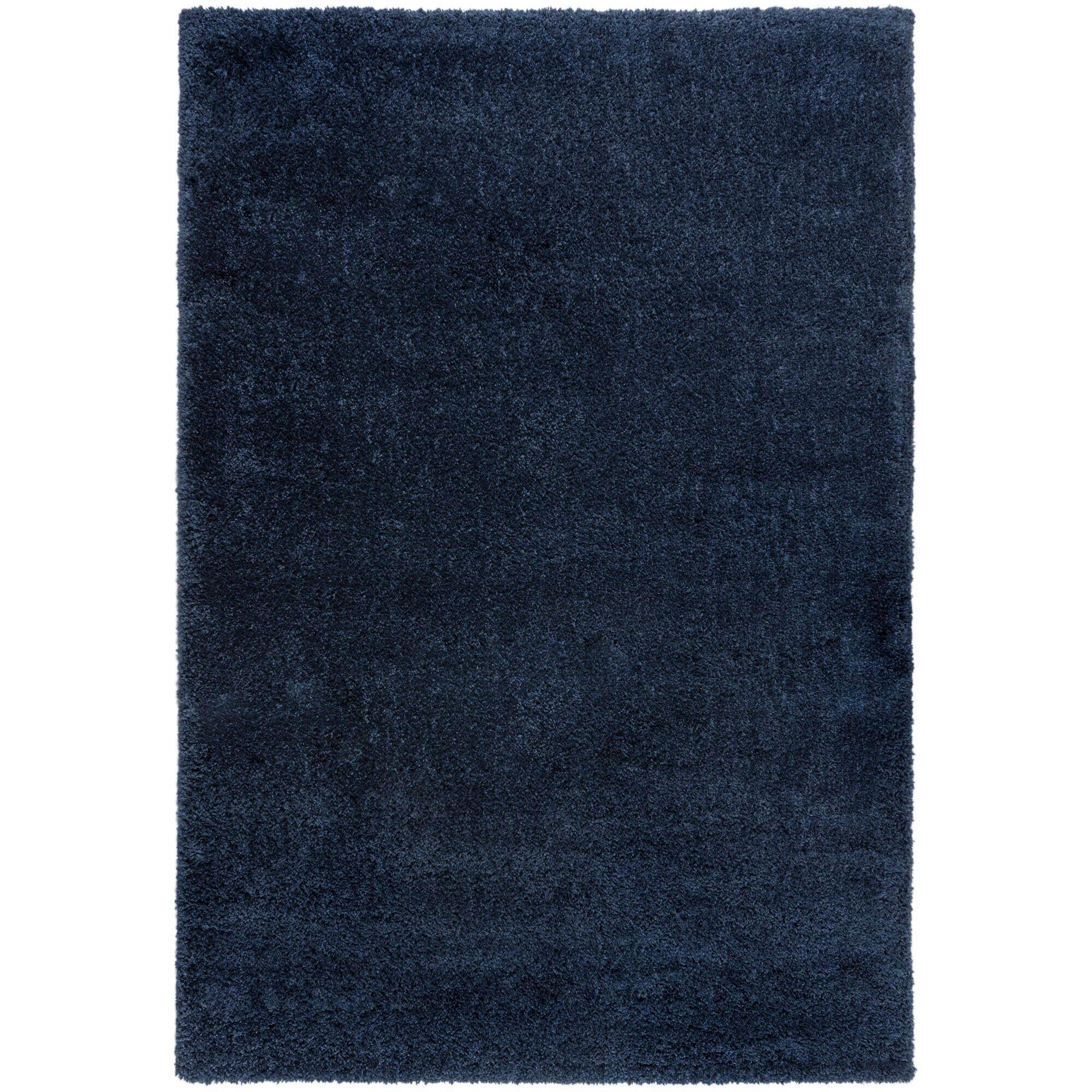 Shaggy Feather Soft Dunkelblau160x230 - Blau/Dunkelblau, Basics, Textil (160/230cm)