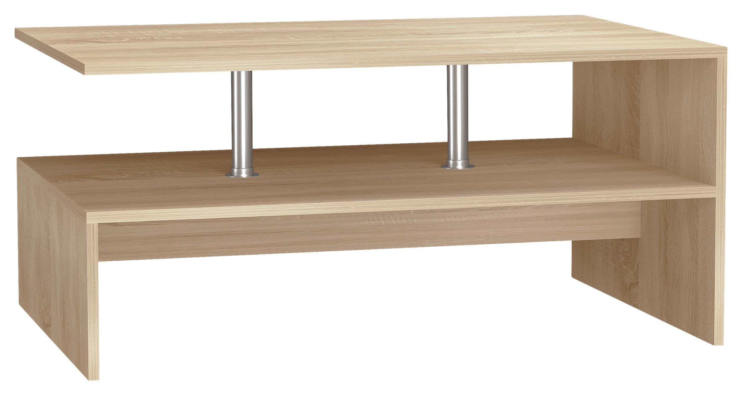 COUCHTISCH Maliso Sonoma Eiche Dekor - Sonoma Eiche, Design, Holzwerkstoff (90/60/42cm) - MID.YOU