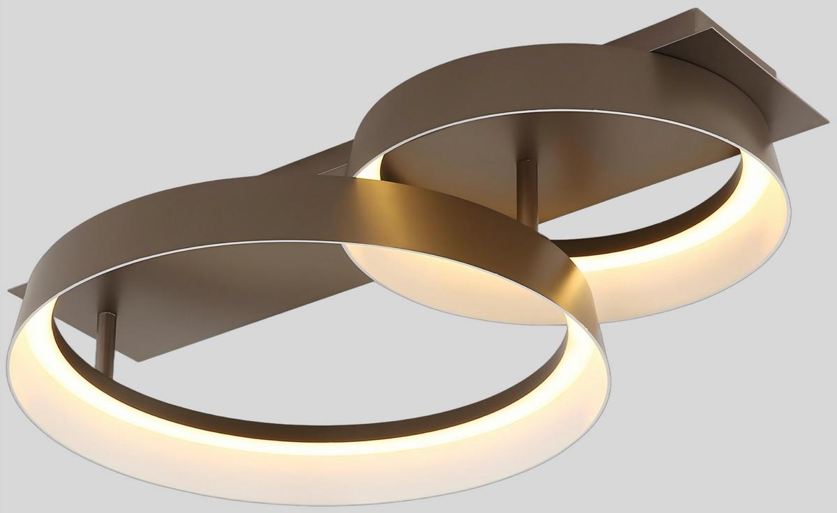 Led Mennyezeti Lámpa Camron - opál/cappuccino, Basics, műanyag/fém (50/35/12cm) - Luca Bessoni