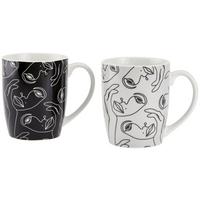 Kávésbögre Kb. 350ml - fekete/fehér, Modern, kerámia (8,3/10cm) - Luca Bessoni