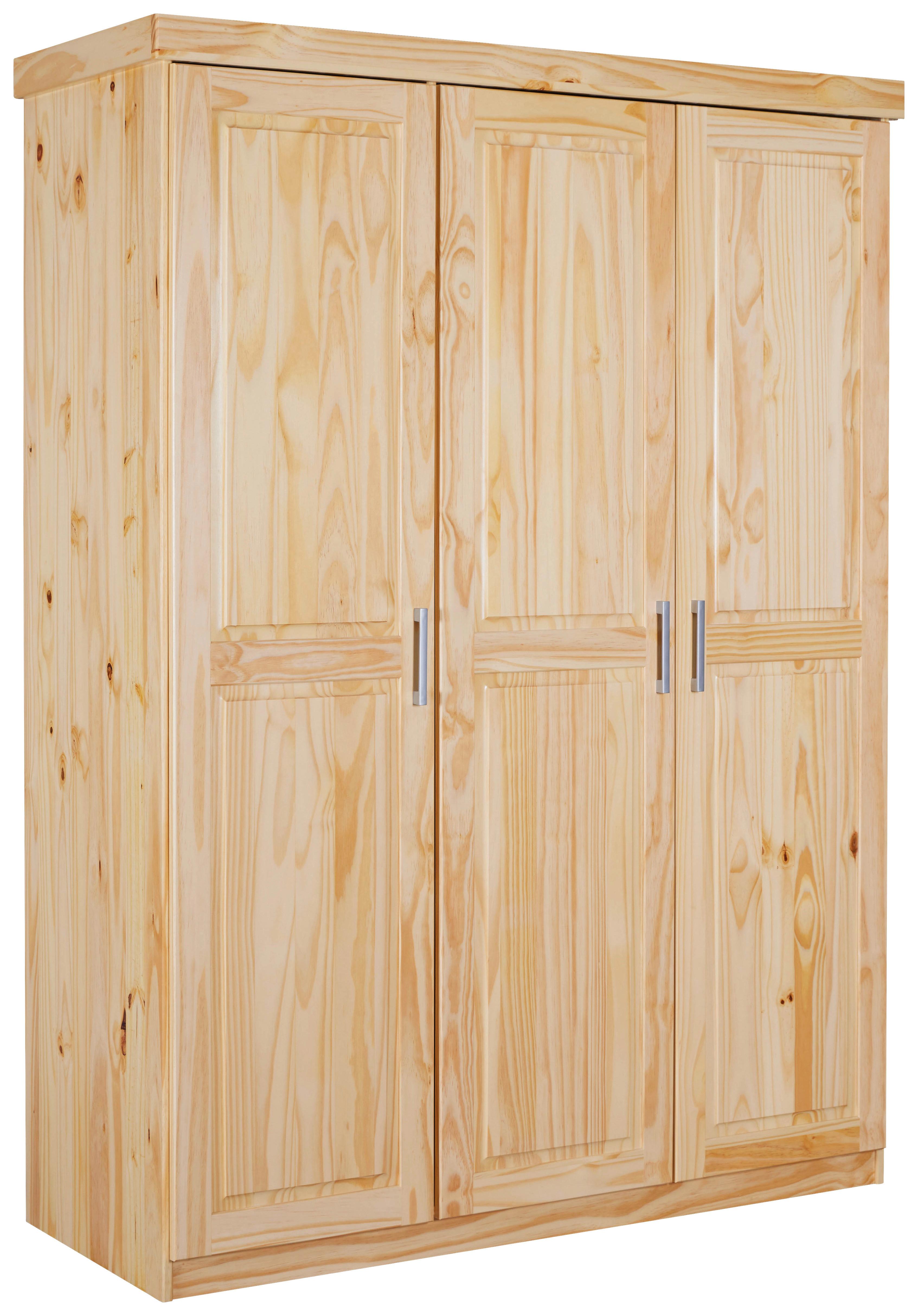 Drehtürenschrank Massiv 140cm Pelle, Kiefer Natur - Naturfarben, LIFESTYLE, Holz (140/190/55cm) - MID.YOU