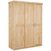 Drehtürenschrank Massiv 140cm Pelle, Kiefer Natur - Naturfarben, LIFESTYLE, Holz (140/190/55cm) - MID.YOU